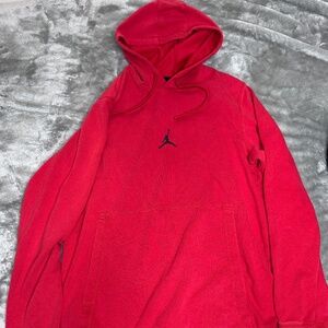 Air Jordan Hoodie Men's Small Red Pullover Basketball Michael Jordan #23 DRI-FIT